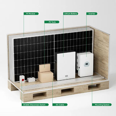 High Performance 10KW Hybrid Solar System Kit Customizable