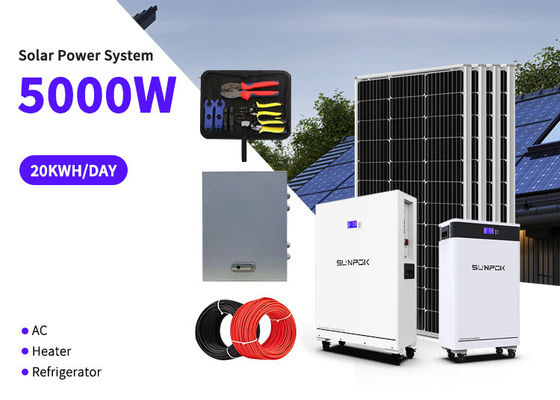 Solar Energy System Set 3kv 6 Kw 7kw Monocrystalline On Grid Solar System