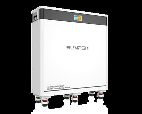 SUNPOK Energy 5~10Years Warranty 51.2V 600Ah 30Kwh LiFePO4 Cell Mobile Floor Mounted Home Energy Storage System