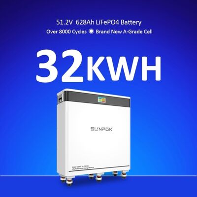Large Capacity 30kwh Home Energy Storage Batteries 51.2V 600Ah Lithium LiFePo4 Battery System With BMS for Solar System