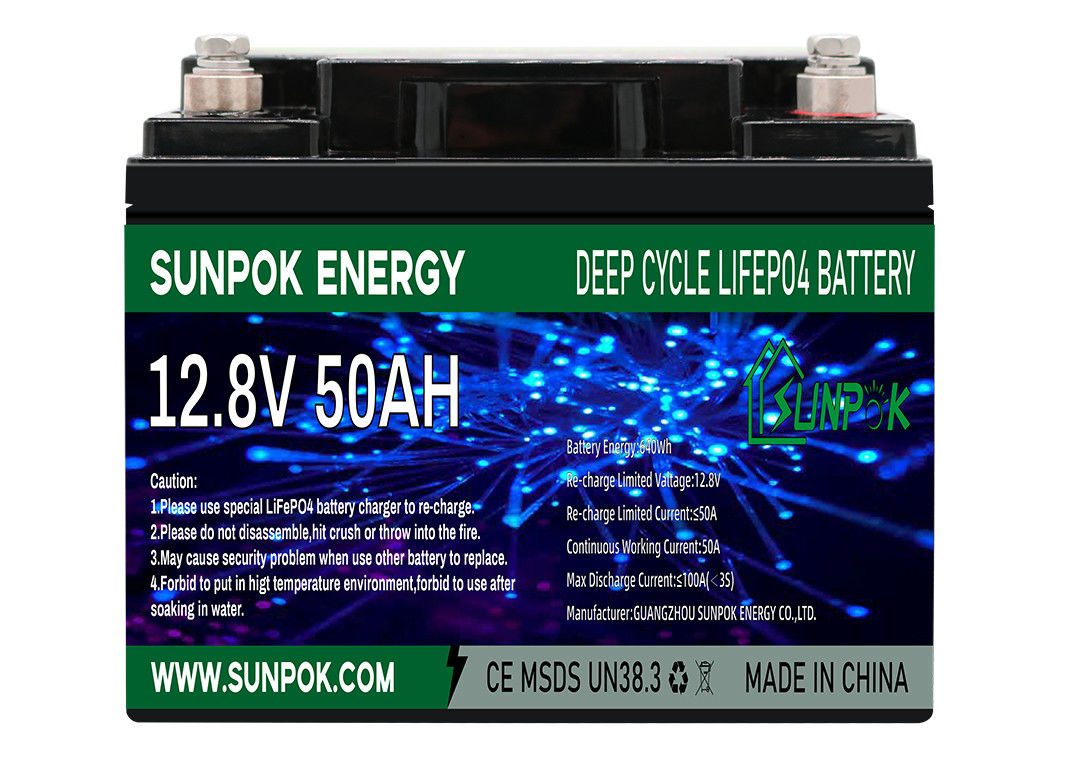 সৌর শক্তি সঞ্চয়ের জন্য 12V 50Ah লিথিয়াম আয়ন ডিপ সাইকেল ব্যাটারি