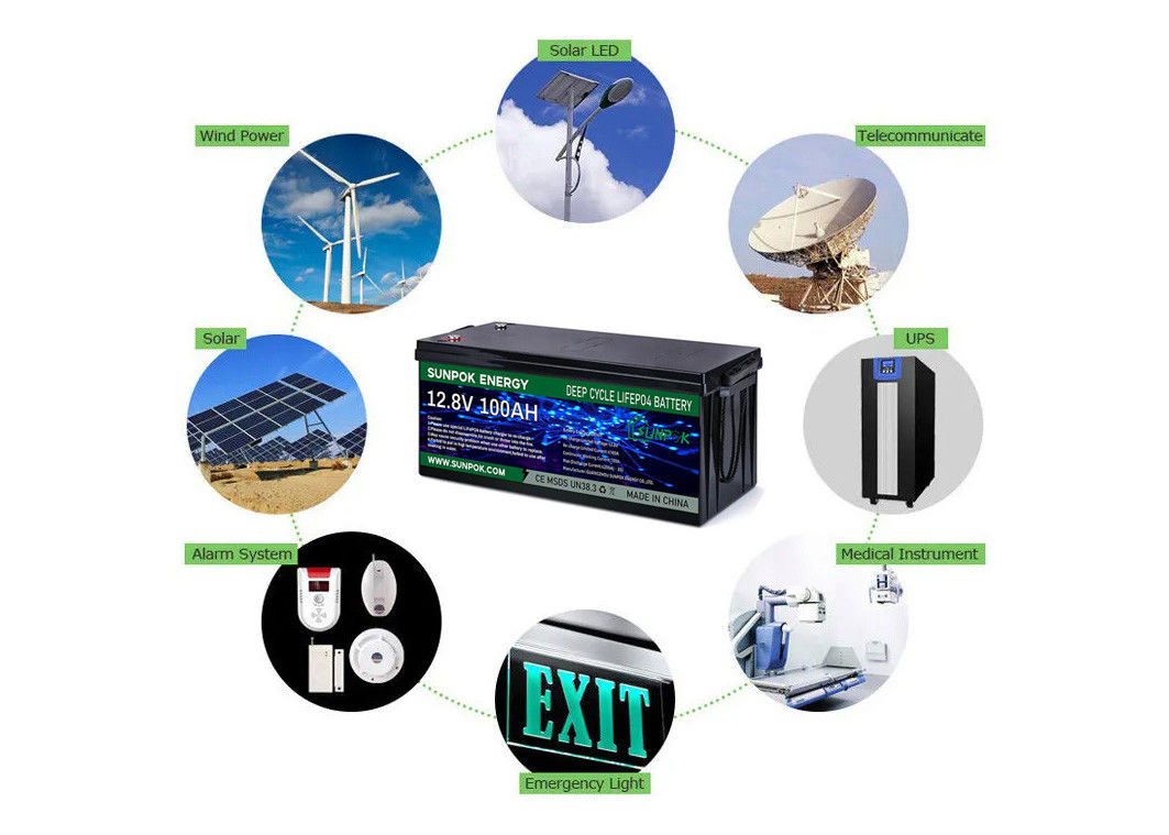 গভীর সাইকেল দীর্ঘ জীবনকাল নিরাপদ 24v 48v 100ah গল্ফ কার্ট Lifepo4 লিথিয়াম আয়ন ব্যাটারি