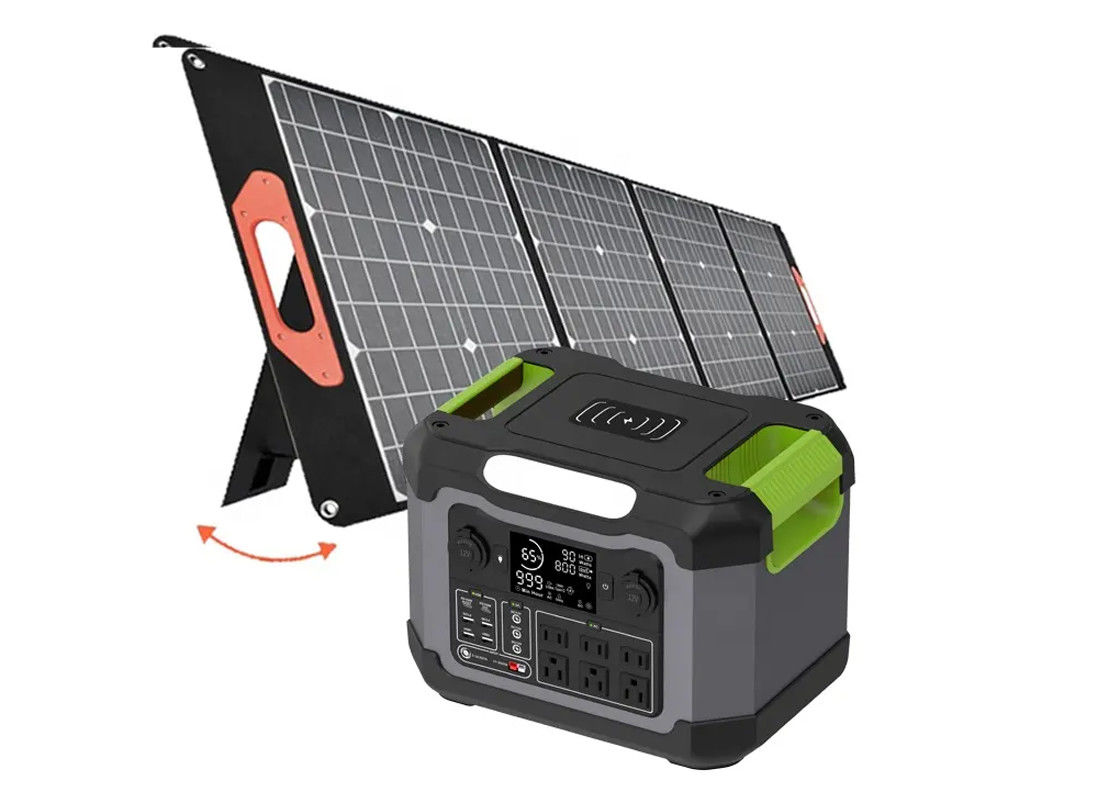 আউটডোর ক্যাম্পিং 1200W 500w সোলার জেনারেটর সোলার চার্জিং পোর্টেবল পাওয়ার স্টেশন