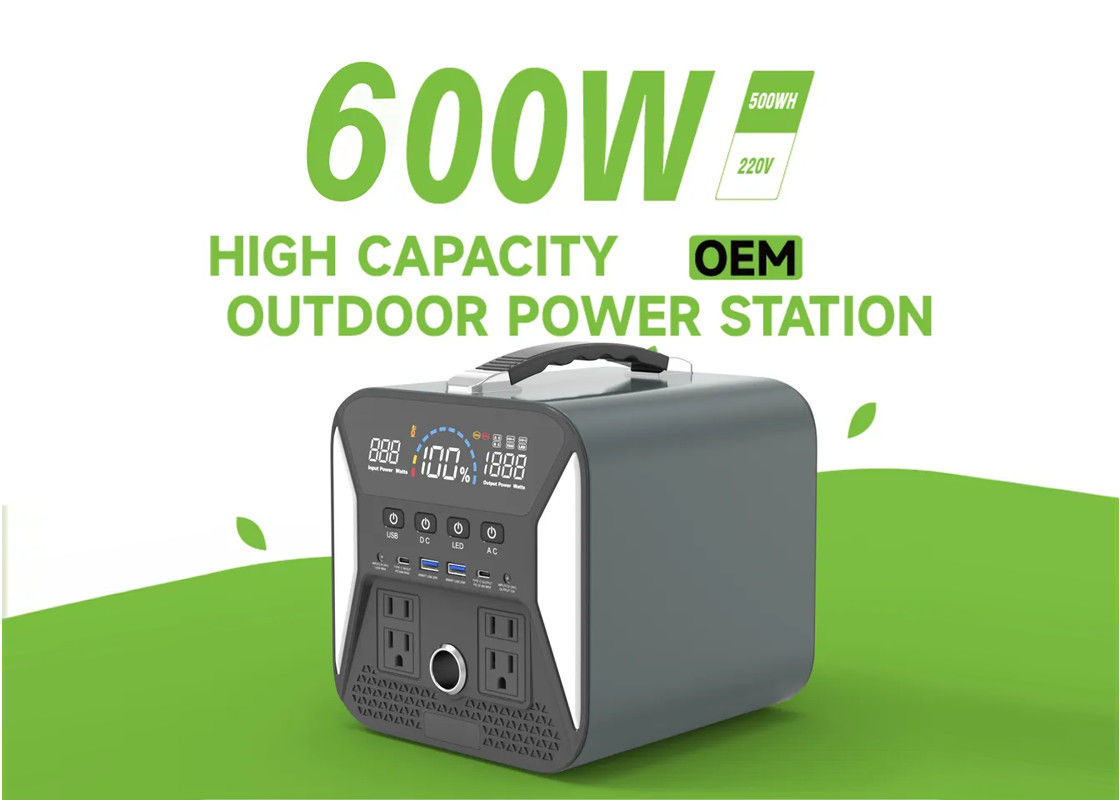 1000W ইউএসবি টাইপ C Dc Ac 600w লিথিয়াম পোর্টেবল পাওয়ার স্টেশন শর্ট সার্কিট ওভারলোড