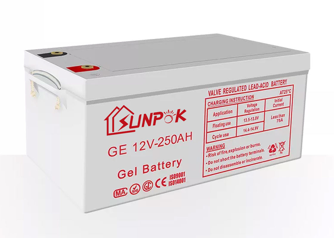 সোলার ডিপ সাইকেল জেল লিড অ্যাসিড ব্যাটারি 12v 200ah 250ah সোলার স্টোরেজ ব্যাটারি
