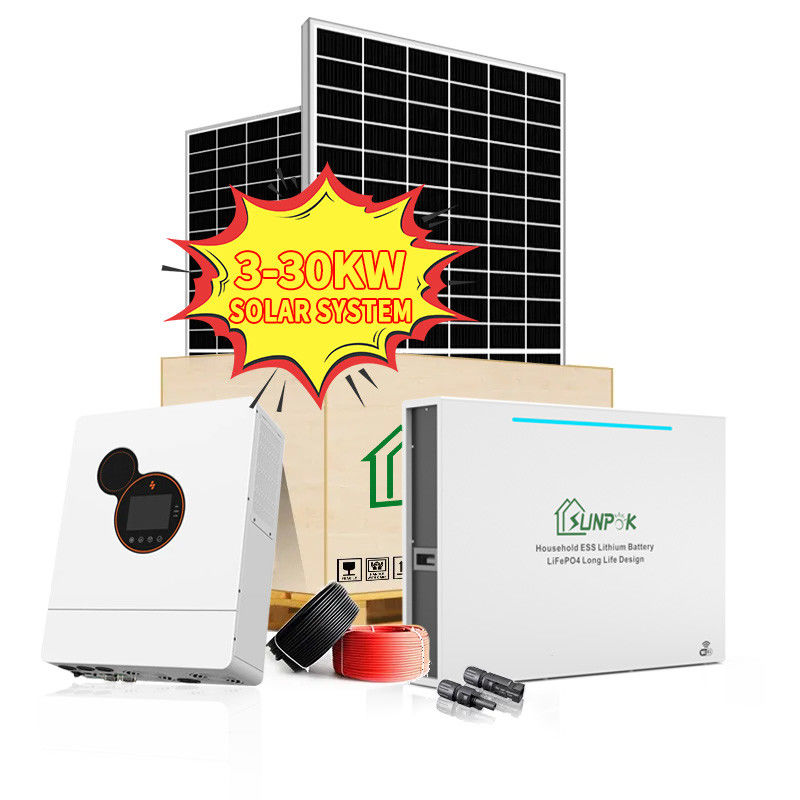3 ফেজ 5Kw 8Kw 10Kw 48V হাইব্রিড সোলার সিস্টেম কিট সম্পূর্ণ সৌর শক্তি সিস্টেম