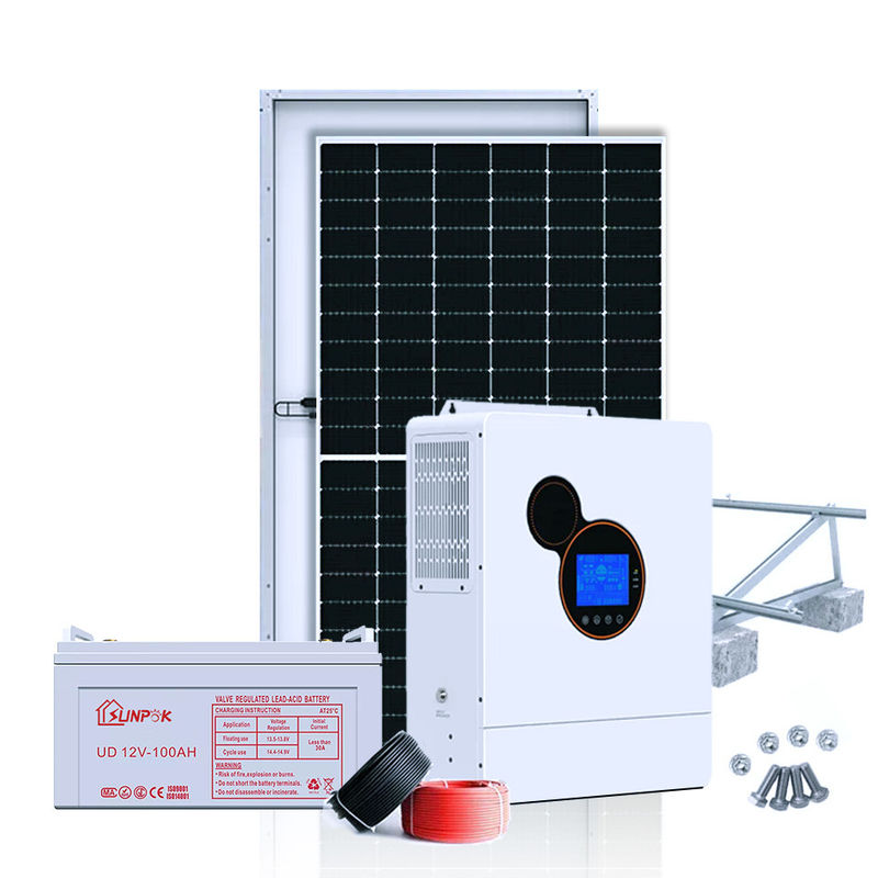 Sunpok 10kw 15kw 20kw অফ গ্রিড সোলার পাওয়ার সিস্টেম 10000w সৌর চালিত জেনারেটর