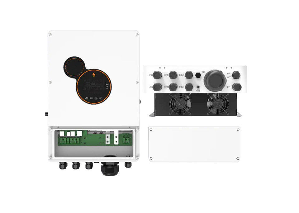 Sunpok 5kva Mppt 450vdc Pv ইনপুট 220v 48v 5kw অন অফ গ্রিড টাই হাইব্রিড সোলার ইনভার্টার