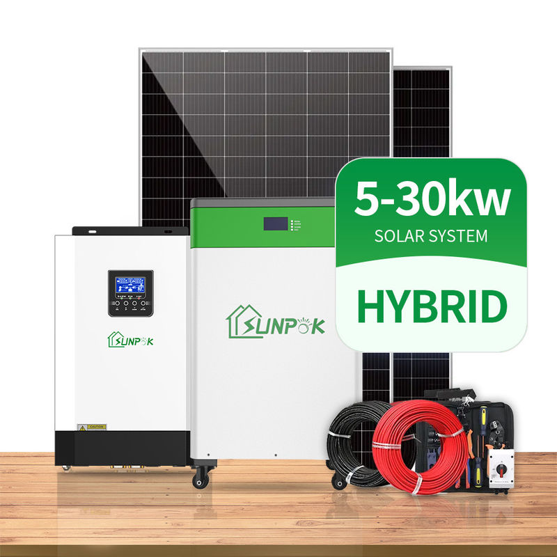 EU 10kw 12kw এর জন্য আবাসিক পাওয়ার অফ গ্রিড হাইব্রিড সোলার এনার্জি সিস্টেম ইনভার্টার
