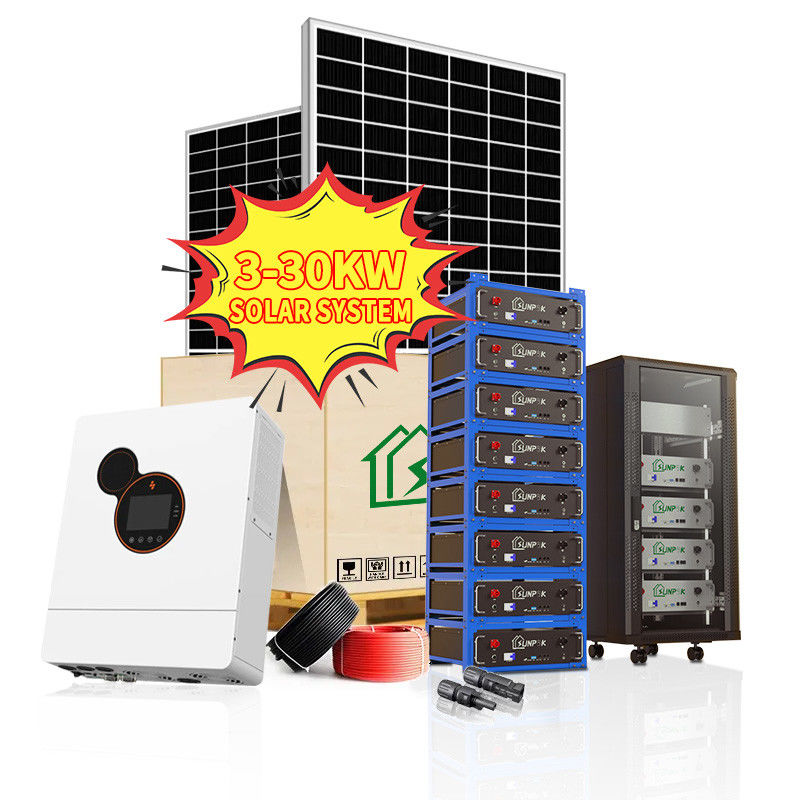 PERC আবাসিক সোলার পাওয়ার সিস্টেম 20Kw 30Kw 50Kw 100Kw 150Kw সোলার ইনভার্টার হাইব্রিড সিস্টেম