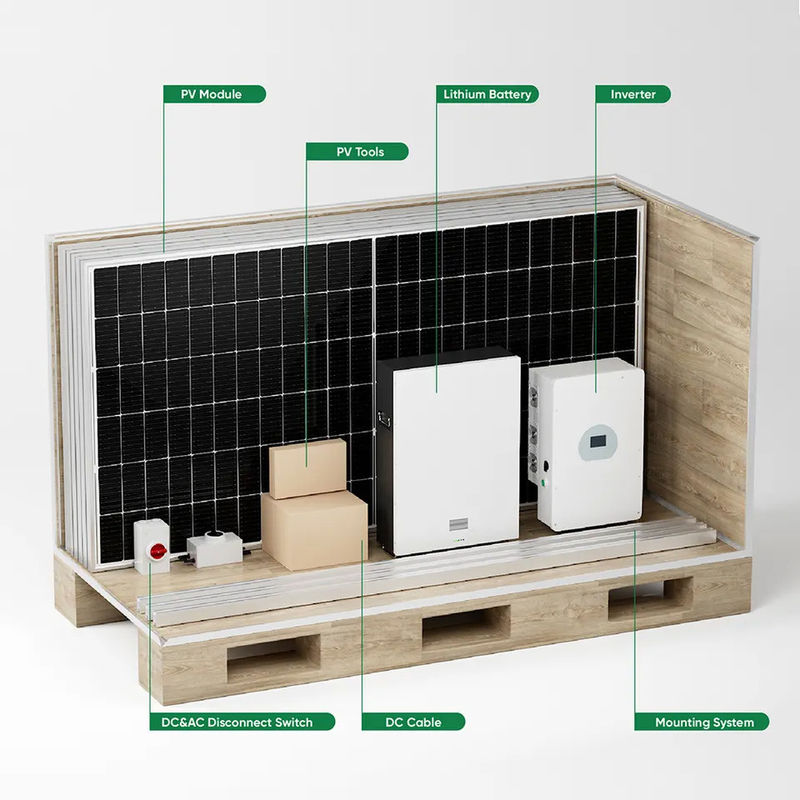 EU 10kw 12kw এর জন্য আবাসিক পাওয়ার অফ গ্রিড হাইব্রিড সোলার এনার্জি সিস্টেম ইনভার্টার
