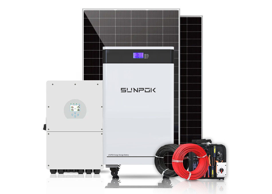 230V 3Kw 5kw 8Kw 10kw হাইব্রিড সোলার সিস্টেম কিট হোম এবং ব্যবসার জন্য