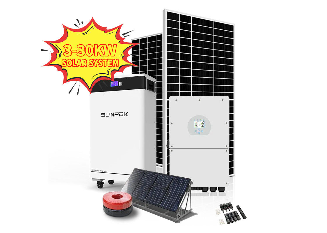 লিথিয়াম ব্যাটারি সহ সৌর শক্তি সিস্টেম 20kw 15kw 16kw 10kw গ্রিড বন্ধ সৌর শক্তি সিস্টেম সৌর শক্তি সঞ্চয় সিস্টেম