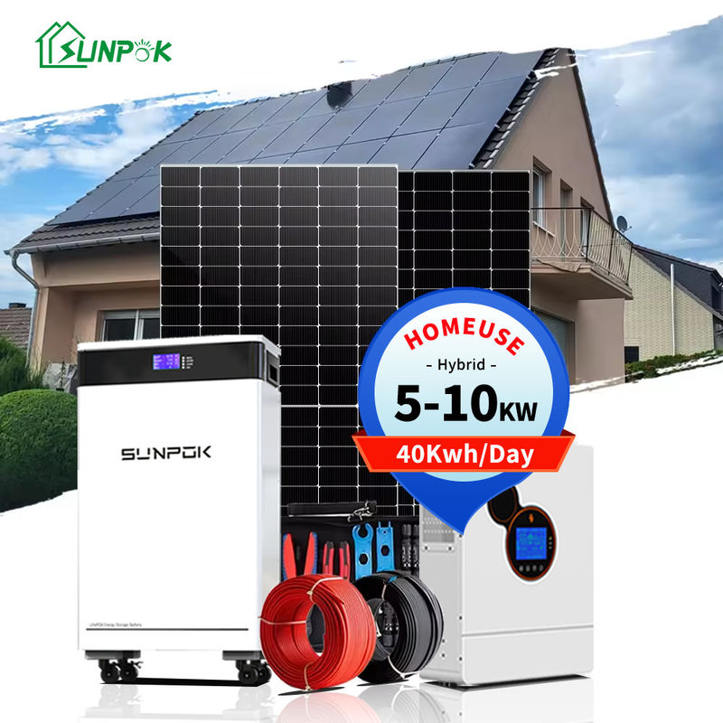 হোম ইউজ সোলার এনার্জি সিস্টেম সম্পূর্ণ কিট 5Kw 10Kw 30Kw সোলার প্যানেল পাওয়ার সিস্টেম