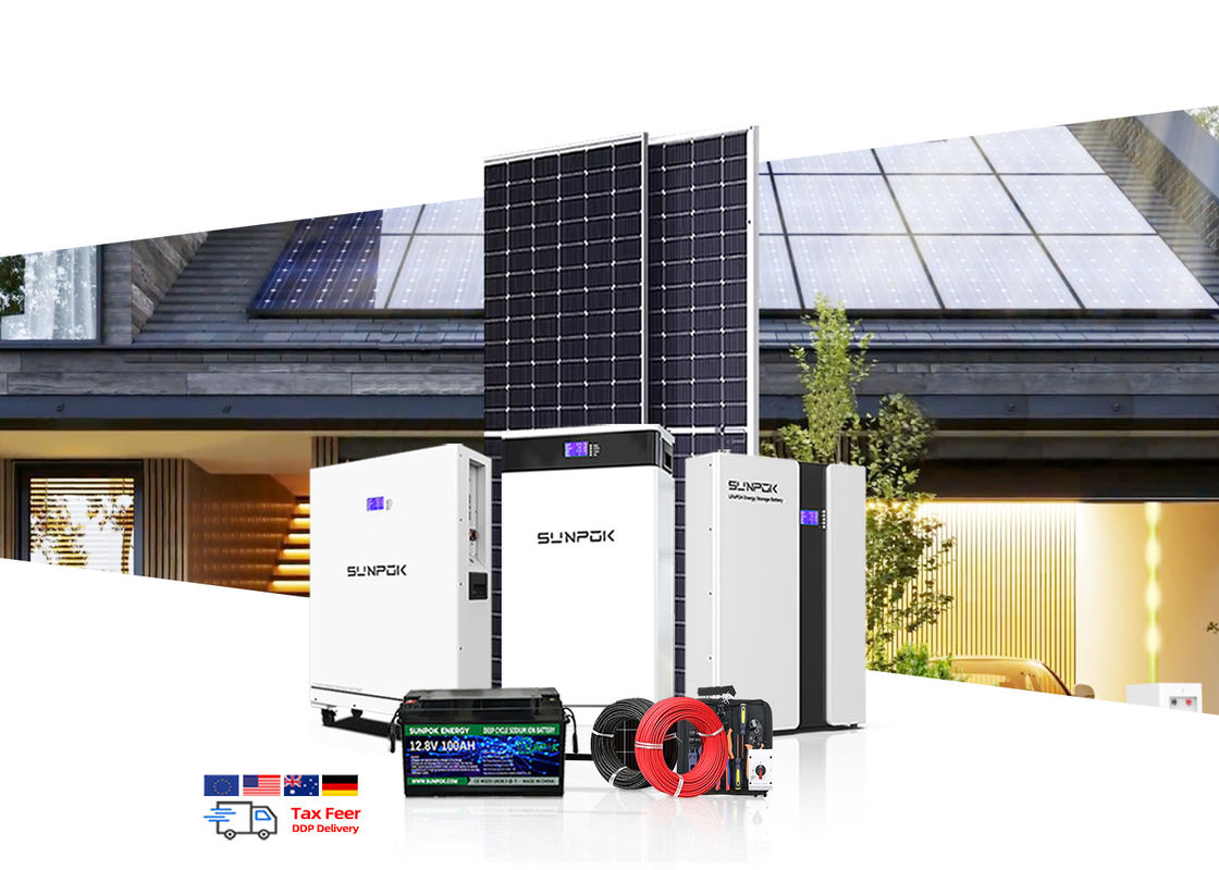হাইব্রিড সোলার সিস্টেম 6KW 8KW 10KW 15KW 20KW সোলার পাওয়ার সিস্টেম সম্পূর্ণ সেট সোলার সিস্টেম কিট অফ গ্রিড