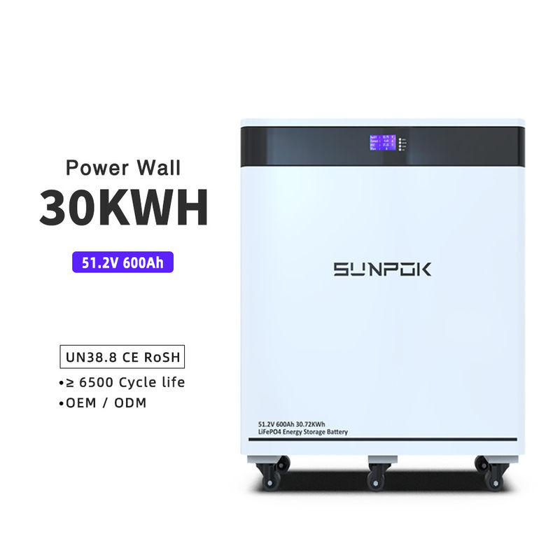 48V 600Ah লিথিয়াম লাইফপো4 লিপো4 ব্যাটারি 51.2V 30Kwh শক্তি সঞ্চয় 30Kw সৌর শক্তি সিস্টেমের জন্য ব্যাটারি