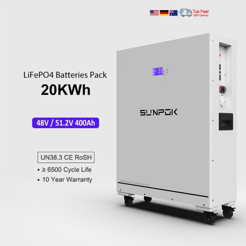 48V 51.2V লাইফপো4 400Ah 20Kwh Ess লিথিয়াম আয়ন ব্যাটারি প্যাক পাওয়ার ওয়াল হোম শক্তি সঞ্চয় সিস্টেম