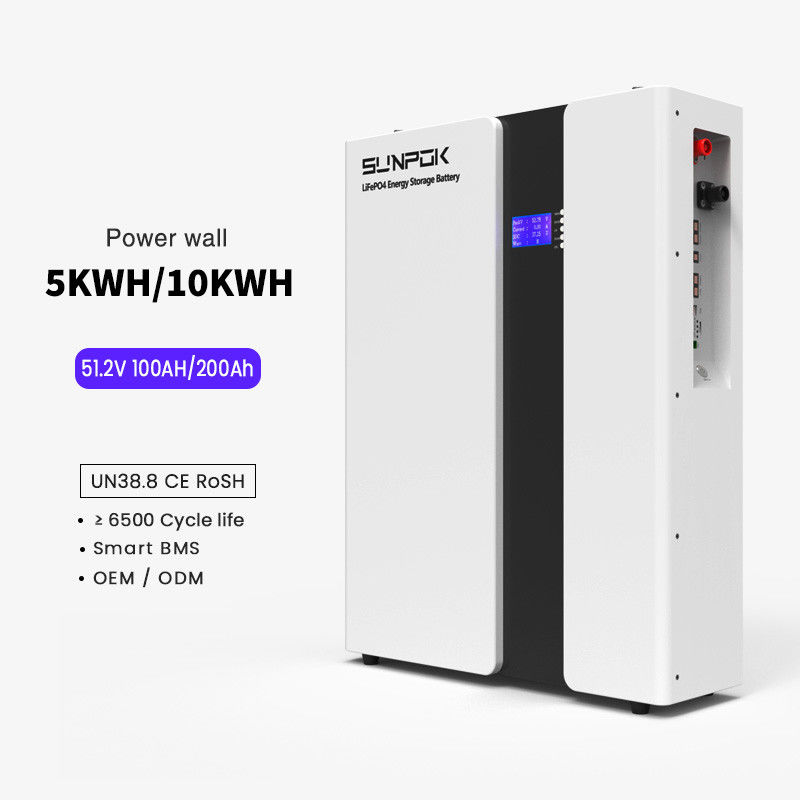 Home Lifepo4 সৌর বিদ্যুৎ সংরক্ষণ ব্যাটারি 200Ah 48V 10kWh পাওয়ার ওয়াল লিথিয়াম আয়ন Lifepo4 ব্যাটারি With Best Price