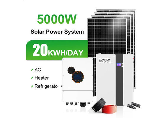 TUV Monocrystalline Silicon Hybrid Solar System Kit Including Lead Acid Battery