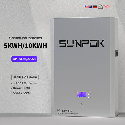 48V 51.2V 5kwh 10kwh Sodium-ion Battery Sodium Na Ion Storage Battery Solar Wall Sodium Ion Rechargeable Batteries