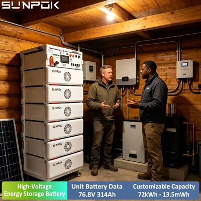 সানপোক 76.8V 314AH 24.12kWh উচ্চ ভোল্টেজ শক্তি সঞ্চয় ব্যবস্থা ফোটভোলটাইক হাইব্রিড বাণিজ্যিক শিল্প ব্যবহার চীন তৈরি
