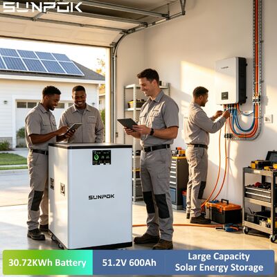 SUNPOK 30Kwh Lithium Battery 48V Home Energy Storage System 51.2V 600Ah Solar Lifepo4 Batteries With Bms